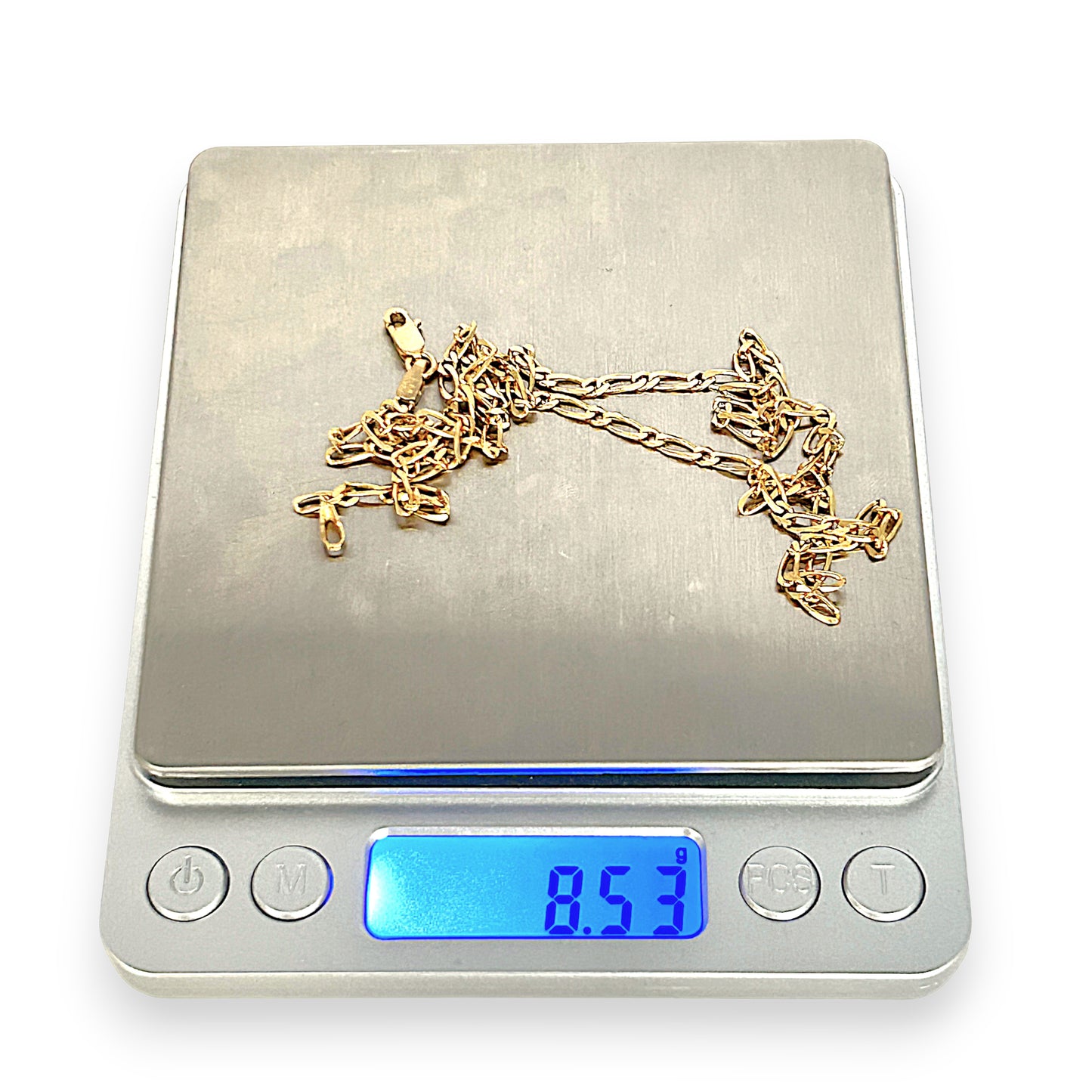 GOLD DEAL | 14ct (14K) Gold Gleaming Figaro 1-1 Chain 54cm