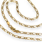 GOLD DEAL | 14ct (14K) Gold Gleaming Figaro 1-1 Chain 54cm