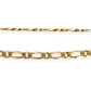 GOLD DEAL | 14ct (14K) Gold Gleaming Figaro 1-1 Chain 54cm