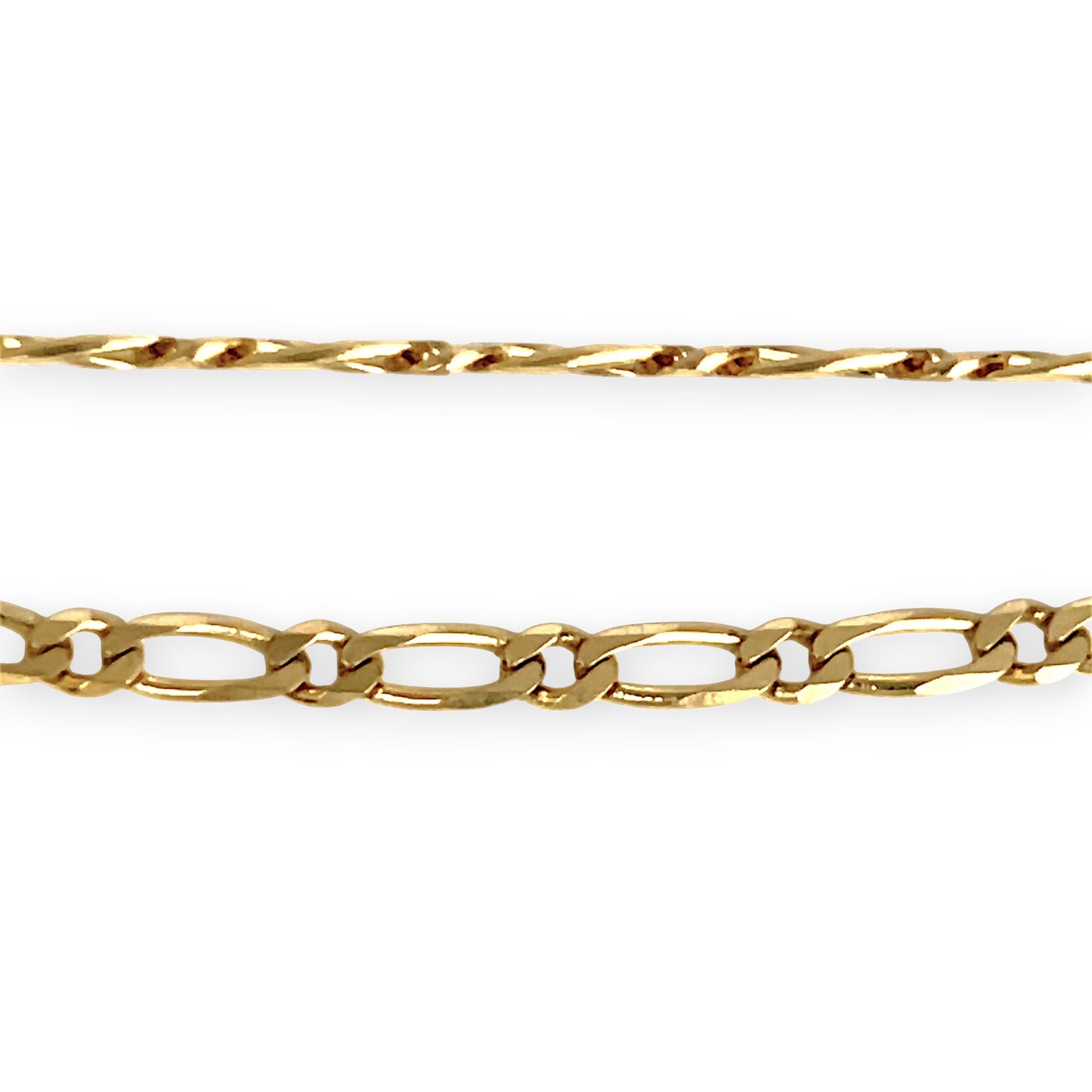 GOLD DEAL | 14ct (14K) Gold Gleaming Figaro 1-1 Chain 54cm
