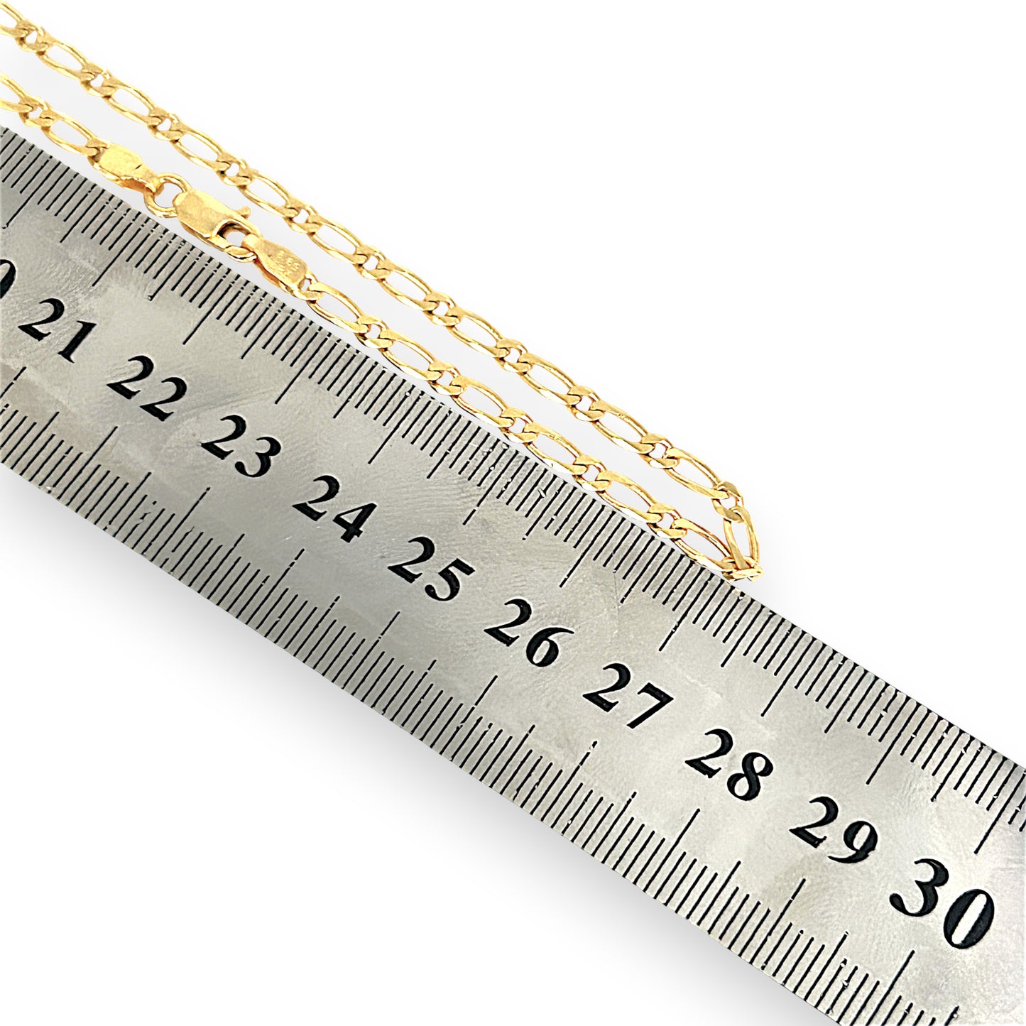 GOLD DEAL | 14ct (14K) Gold Gleaming Figaro 1-1 Chain 54cm