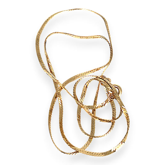 GOLD DEAL | 14ct (14K) Gold Silky Finish Flat Snake Chain 45cm