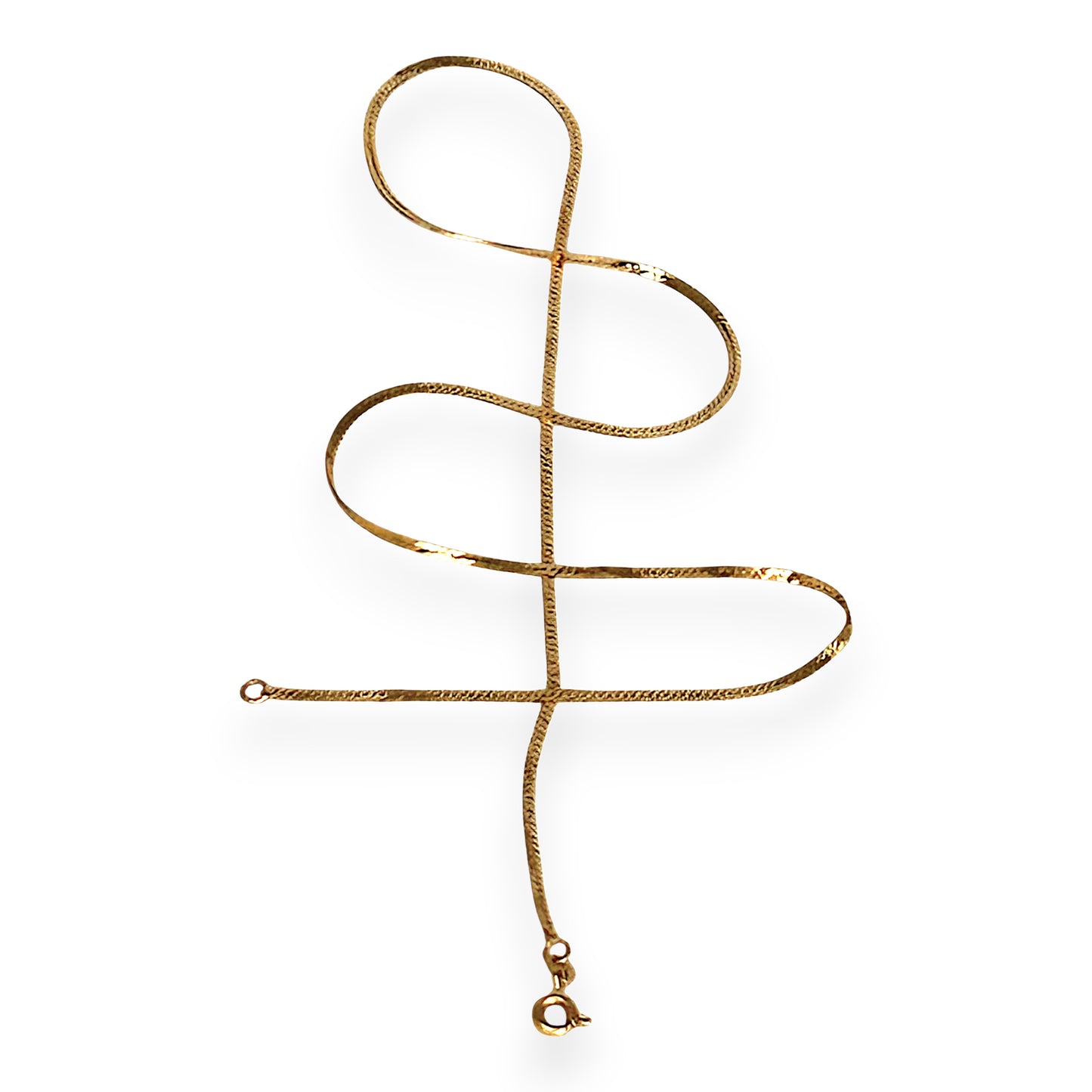 GOLD DEAL | 14ct (14K) Gold Silky Finish Flat Snake Chain 45cm