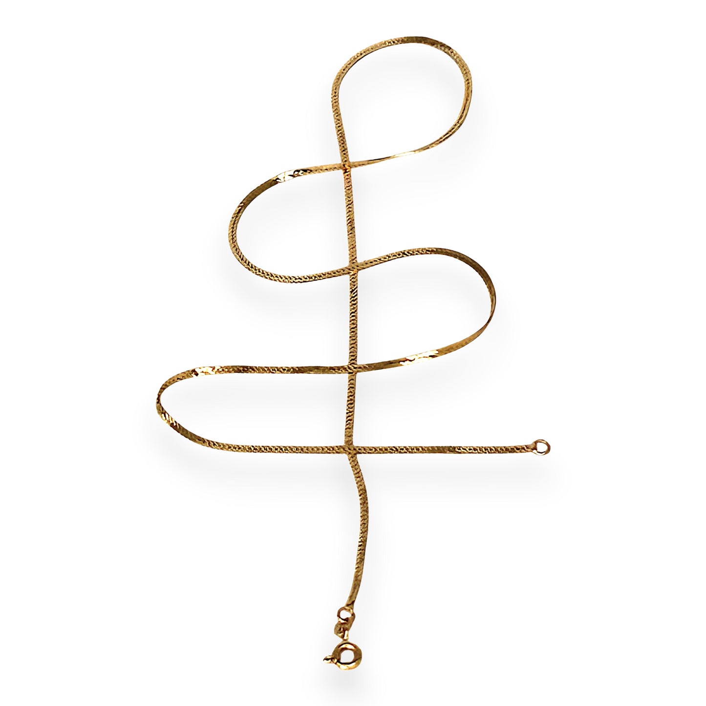GOLD DEAL | 14ct (14K) Gold Silky Finish Flat Snake Chain 45cm
