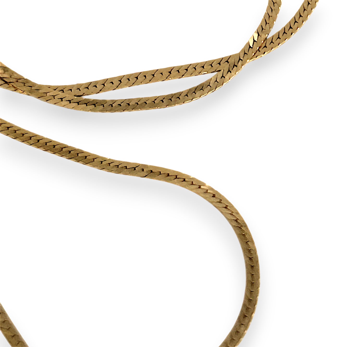 GOLD DEAL | 14ct (14K) Gold Silky Finish Flat Snake Chain 45cm