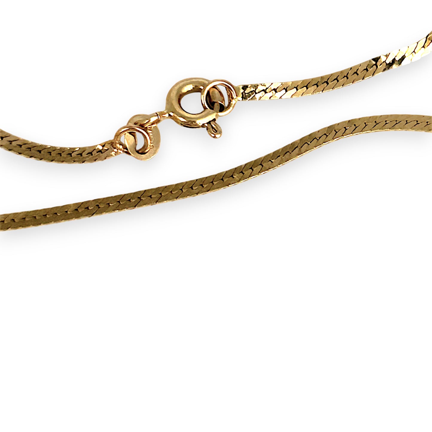 GOLD DEAL | 14ct (14K) Gold Silky Finish Flat Snake Chain 45cm
