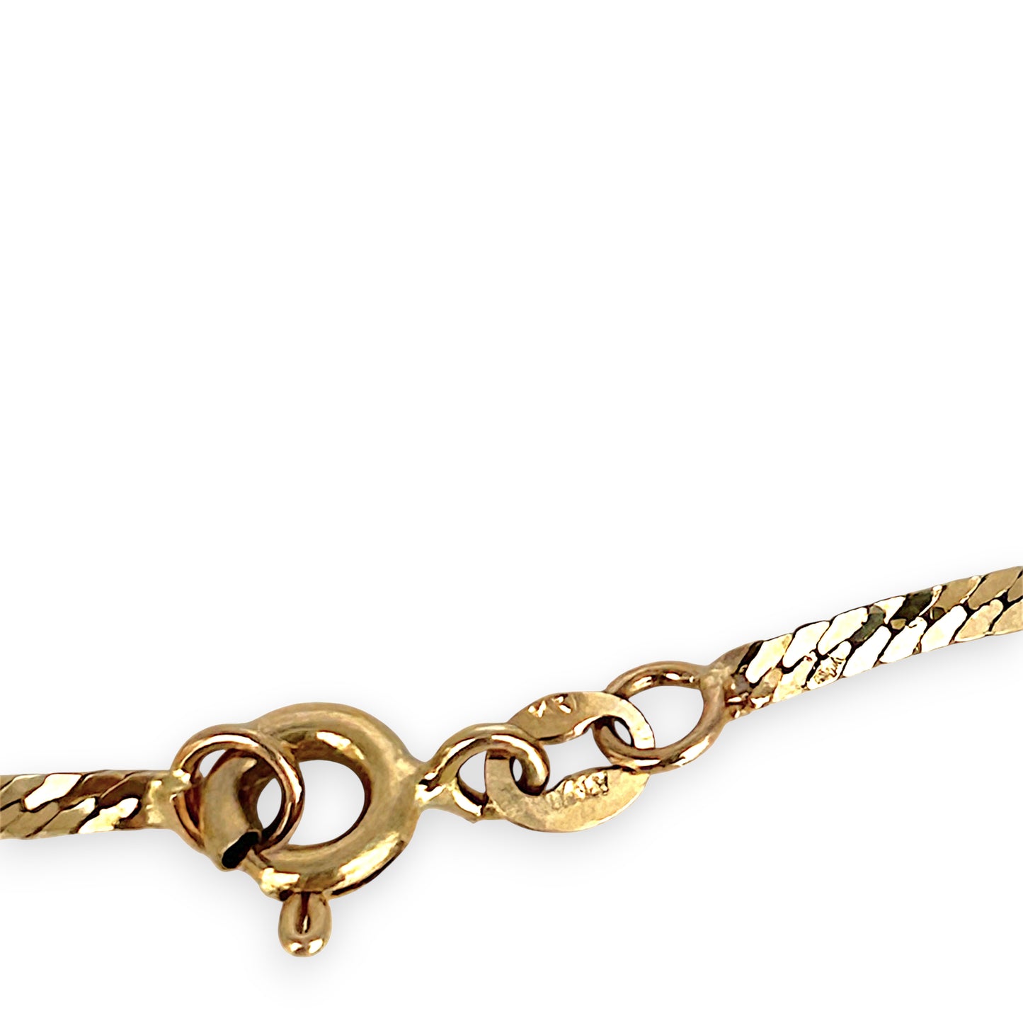 GOLD DEAL | 14ct (14K) Gold Silky Finish Flat Snake Chain 45cm