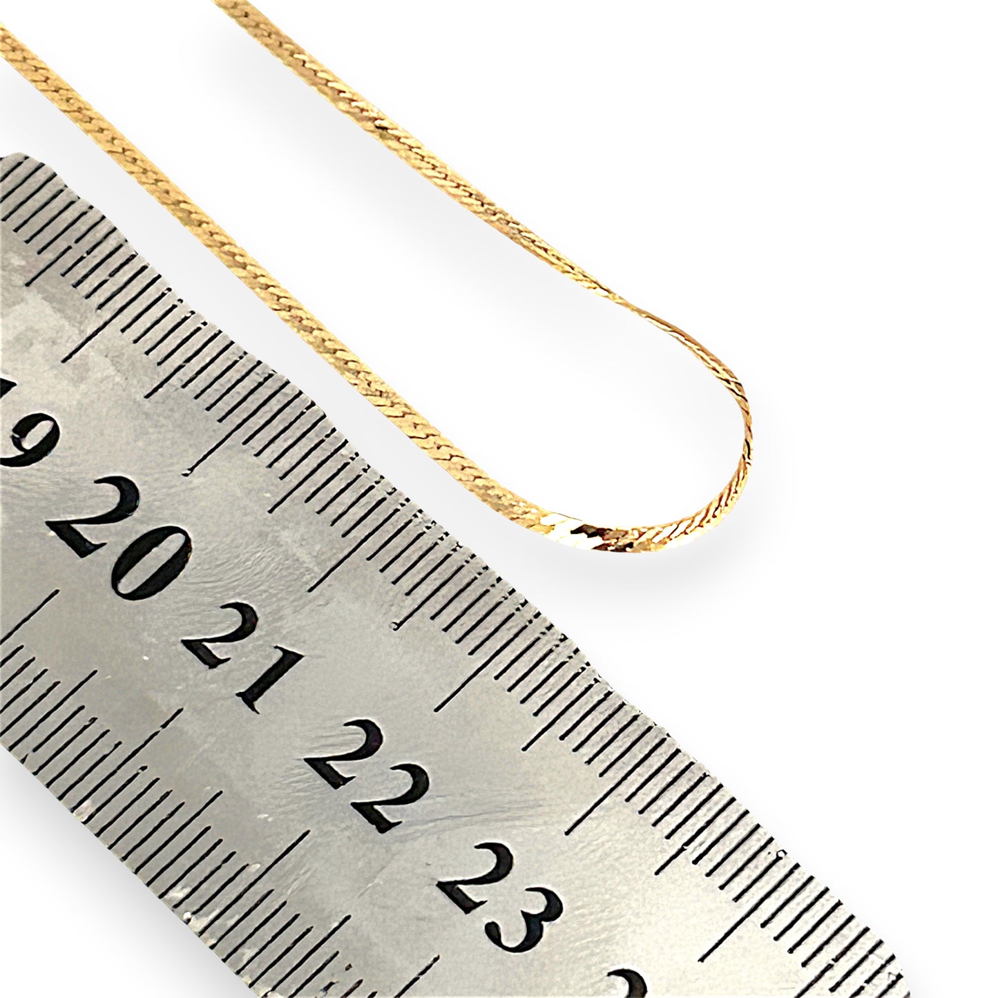 GOLD DEAL | 14ct (14K) Gold Silky Finish Flat Snake Chain 45cm