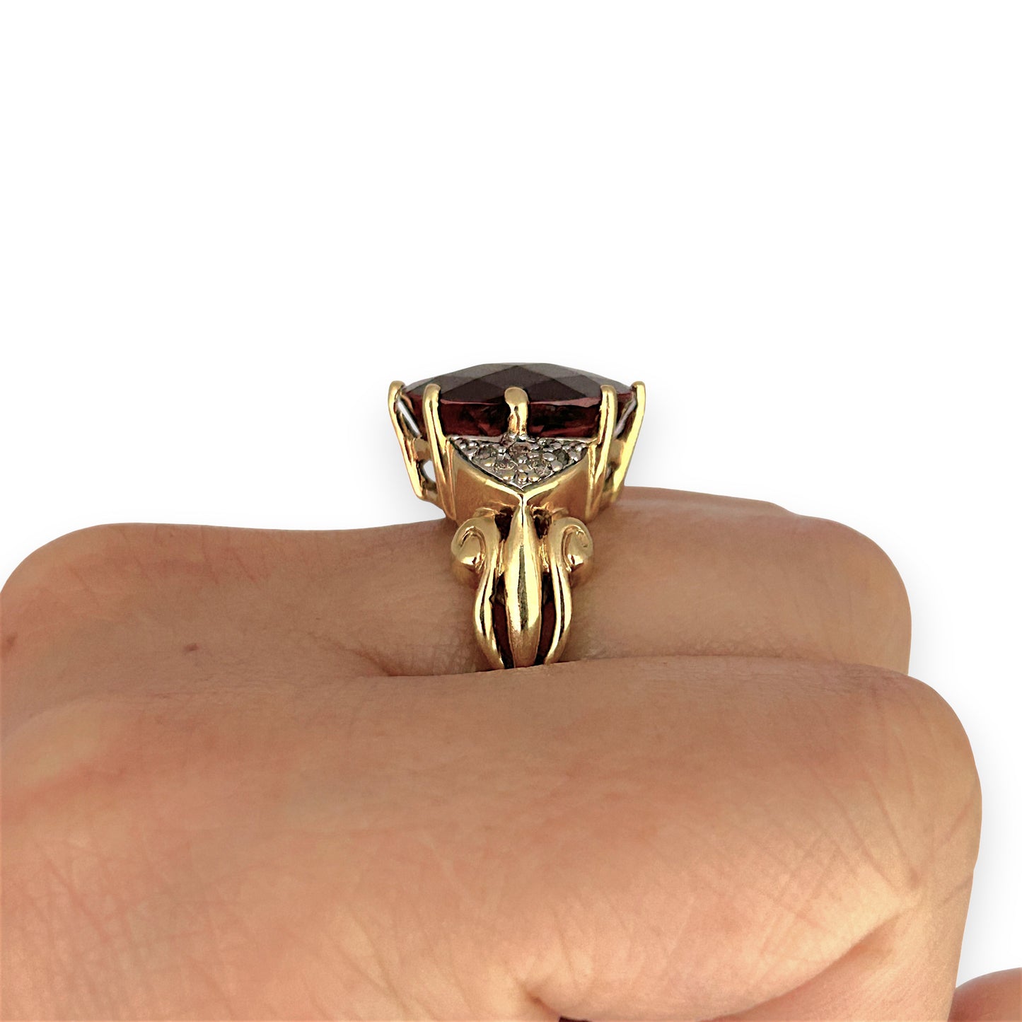 GOLD DEAL | 18ct (18K) Gold Pink Tourmaline & Diamond Dress Ring Valuation $8,500