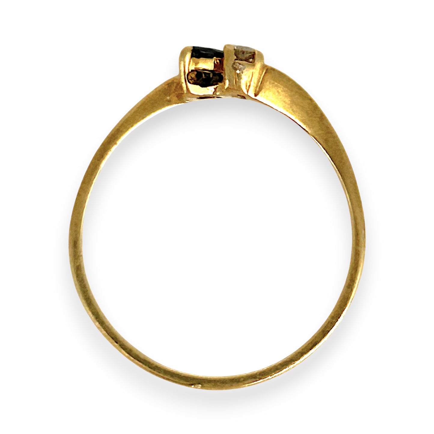 XMAS DEAL | 18kt Gold Celeste Diamond and Sapphire Ring Size M 1/2