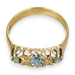 GOLD DEAL | 18ct (18K) Gold Aquamarine & Diamond Trilogy Refurbished Ring Valuation $3,250