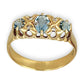 GOLD DEAL | 18ct (18K) Gold Aquamarine & Diamond Trilogy Refurbished Ring Valuation $3,250