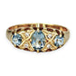 GOLD DEAL | 18ct (18K) Gold Aquamarine & Diamond Trilogy Refurbished Ring Valuation $3,250