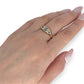 GOLD DEAL | 18ct (18K) Gold Aquamarine & Diamond Trilogy Refurbished Ring Valuation $3,250