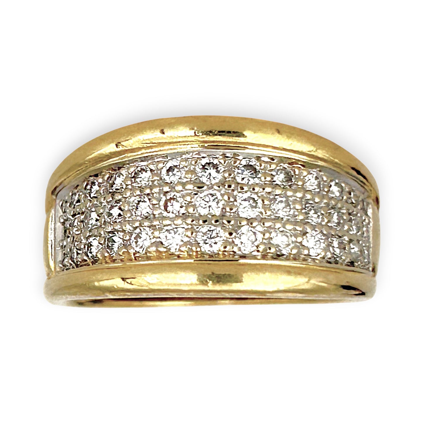 GOLD DEAL | 18ct (18K) Gold Triple Row Diamond Ring by Michael Hill Valuation $5,500