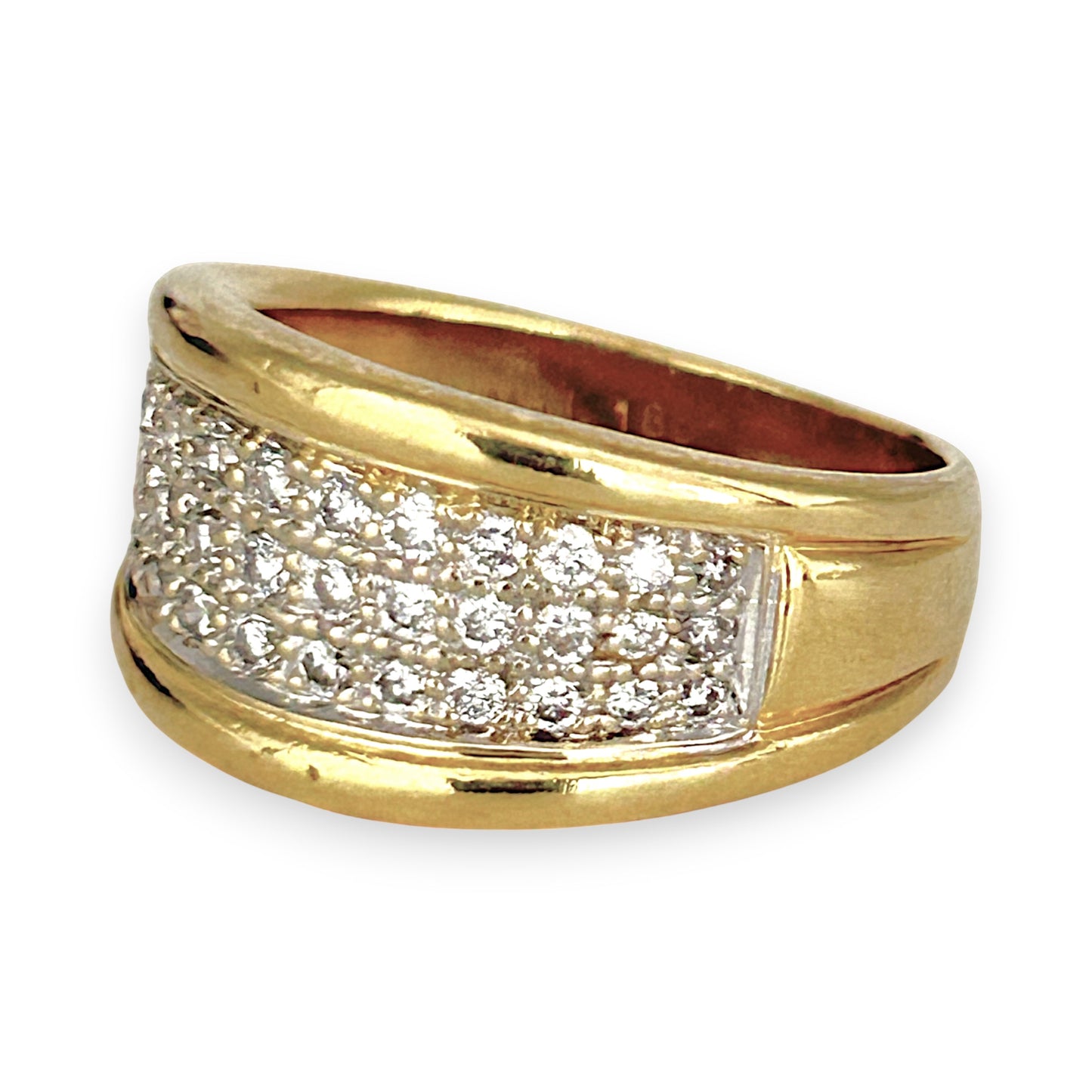 GOLD DEAL | 18ct (18K) Gold Triple Row Diamond Ring by Michael Hill Valuation $5,500