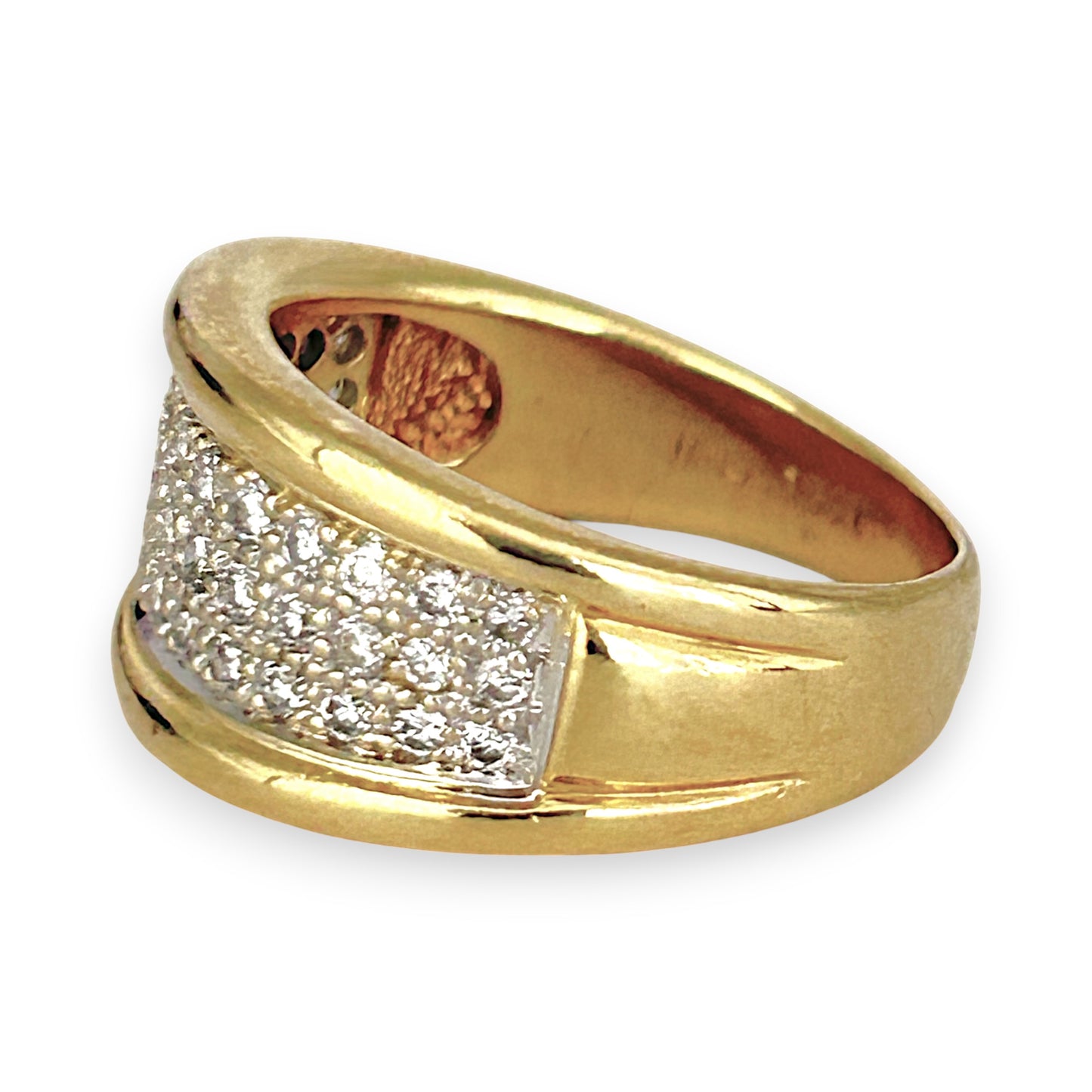 GOLD DEAL | 18ct (18K) Gold Triple Row Diamond Ring by Michael Hill Valuation $5,500