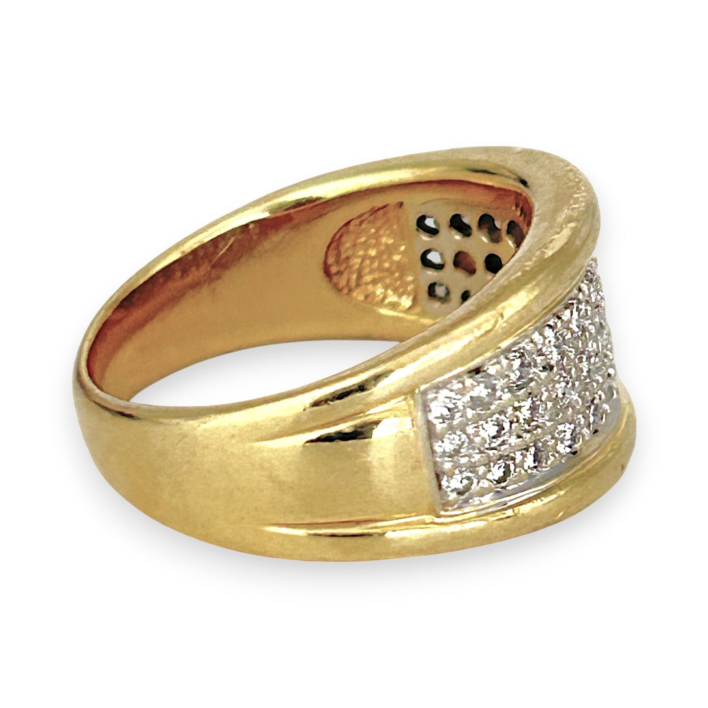 GOLD DEAL | 18ct (18K) Gold Triple Row Diamond Ring by Michael Hill Valuation $5,500