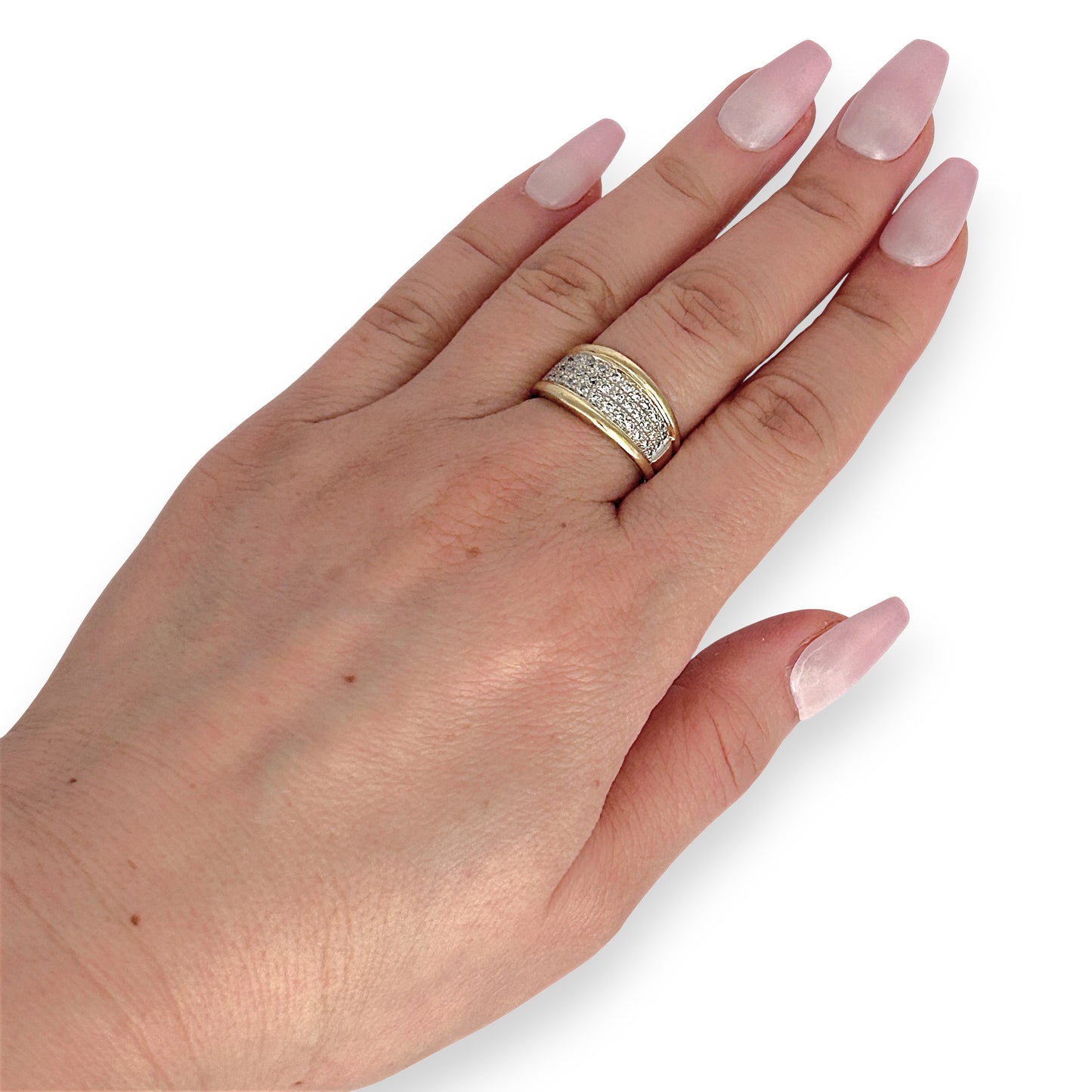 GOLD DEAL | 18ct (18K) Gold Triple Row Diamond Ring by Michael Hill Valuation $5,500