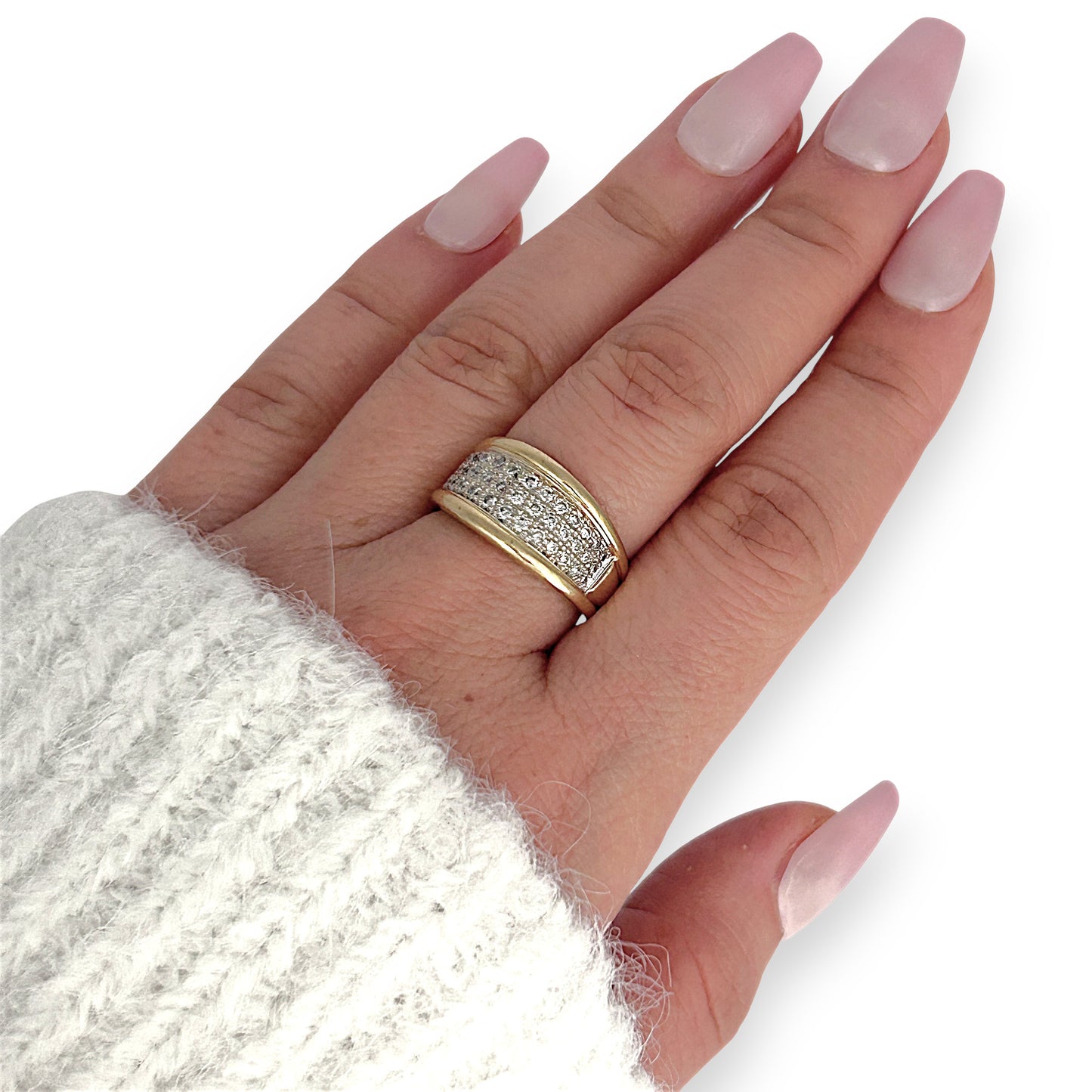 GOLD DEAL | 18ct (18K) Gold Triple Row Diamond Ring by Michael Hill Valuation $5,500