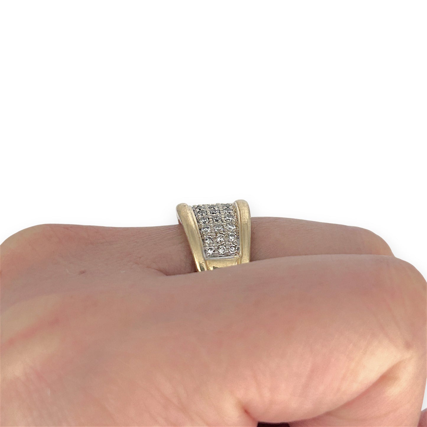 GOLD DEAL | 18ct (18K) Gold Triple Row Diamond Ring by Michael Hill Valuation $5,500