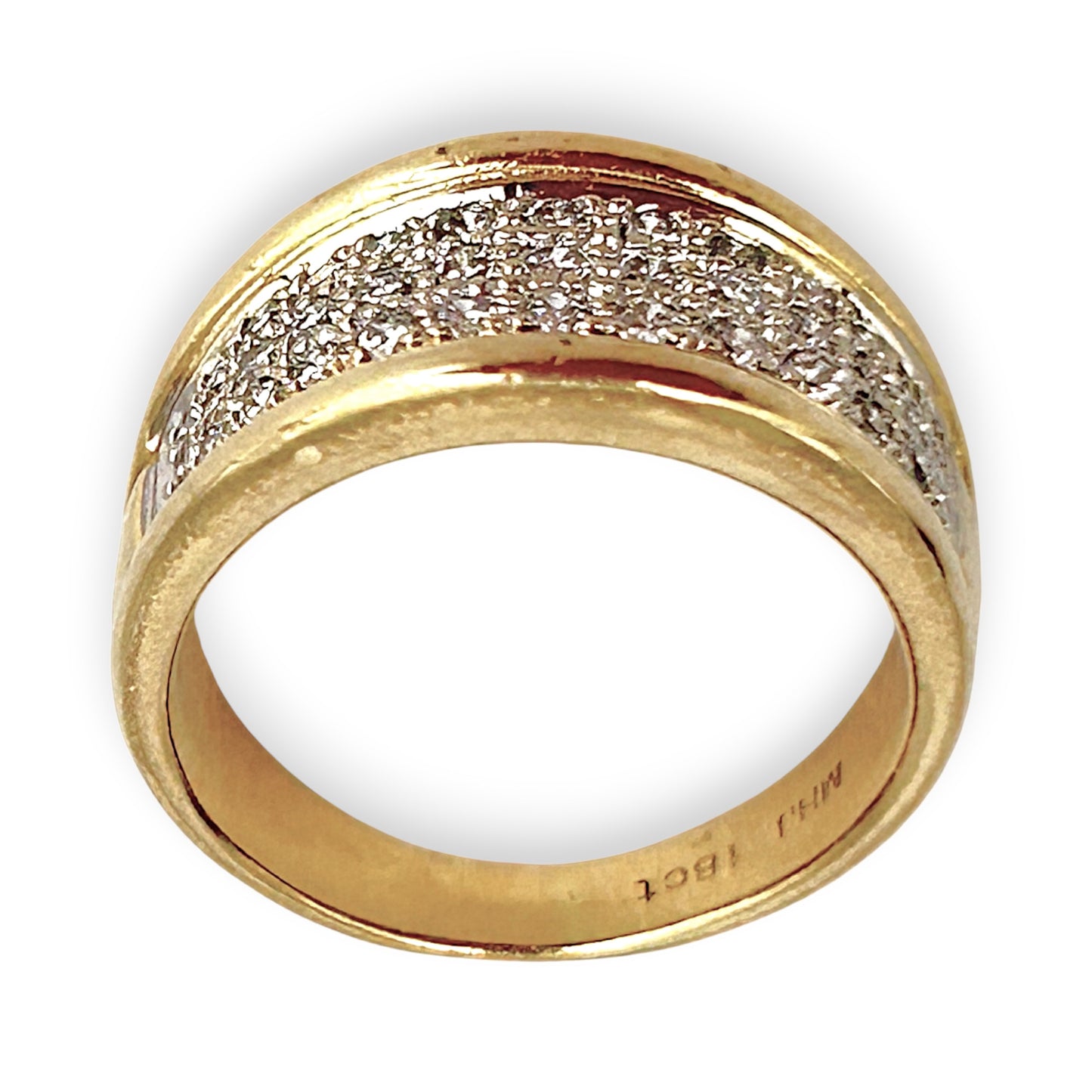 GOLD DEAL | 18ct (18K) Gold Triple Row Diamond Ring by Michael Hill Valuation $5,500