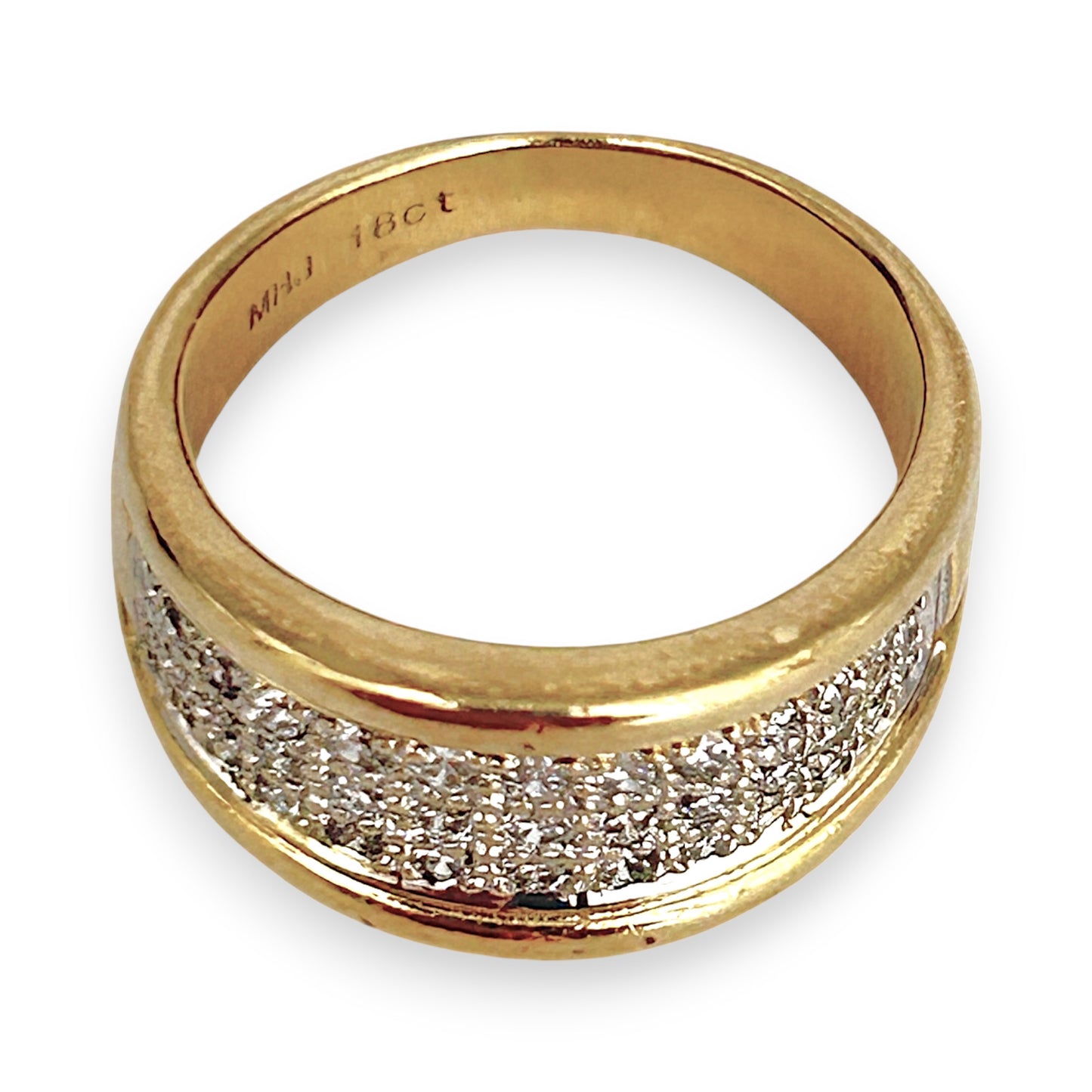 GOLD DEAL | 18ct (18K) Gold Triple Row Diamond Ring by Michael Hill Valuation $5,500