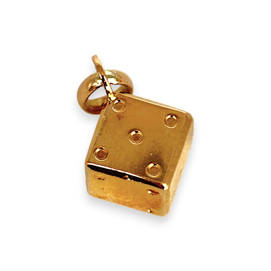 XMAS DEAL | 18kt Gold LUCK18 – UNOAERRE Dice Charm / Pendant