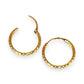 GOLD DEAL | 18ct Gold Diamond Cut Fashion Hoop Earrings 17.6mm