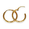 XMAS DEAL | 18kt Gold Diamond Cut Fashion Hoop Earrings 17.6mm