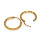 GOLD DEAL | 18ct Gold Diamond Cut Fashion Hoop Earrings 17.6mm