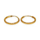 GOLD DEAL | 18ct Gold Diamond Cut Fashion Hoop Earrings 17.6mm