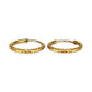 GOLD DEAL | 18ct Gold Diamond Cut Fashion Hoop Earrings 17.6mm