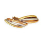 GOLD DEAL | 18ct Gold Tri Tone Upturned Arch Hoop Earrings 31.9mm