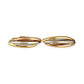 GOLD DEAL | 18ct Gold Tri Tone Upturned Arch Hoop Earrings 31.9mm