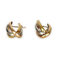 GOLD DEAL | 18ct Gold Tri Tone Upturned Arch Hoop Earrings 31.9mm