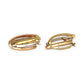 GOLD DEAL | 18ct Gold Tri Tone Upturned Arch Hoop Earrings 31.9mm