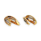 GOLD DEAL | 18ct Gold Tri Tone Upturned Arch Hoop Earrings 31.9mm