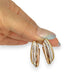 GOLD DEAL | 18ct Gold Tri Tone Upturned Arch Hoop Earrings 31.9mm