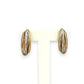 GOLD DEAL | 18ct Gold Tri Tone Upturned Arch Hoop Earrings 31.9mm