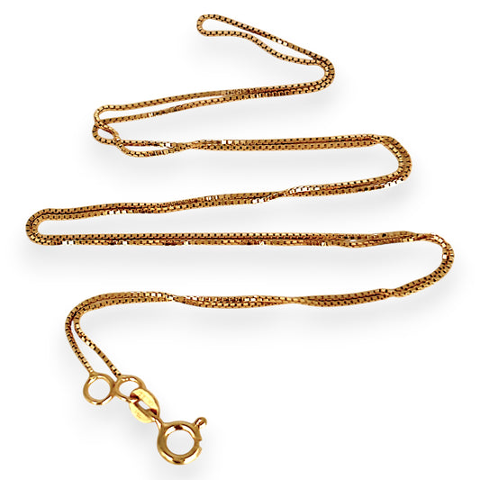 GOLD DEAL | 18ct Gold Graceful Sleek & Silken Box Chain 60cm