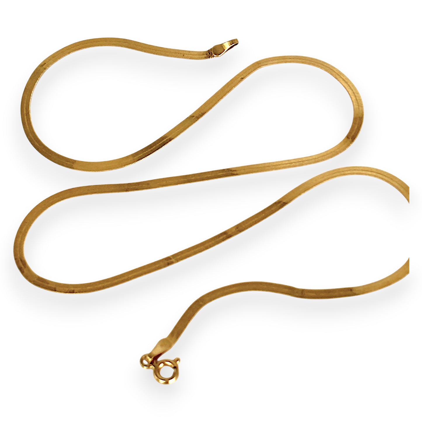GOLD DEAL | 18ct Gold Hammered Herrinbone Chain 41cm