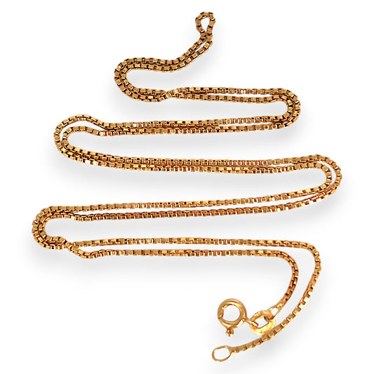 GOLD DEAL | 18ct Gold Soft Finish Box Chain 60cm