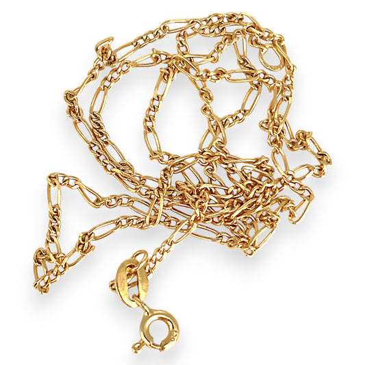 GOLD DEAL | 18ct Gold Flawless 3-1 Figaro Chain 50cm