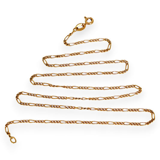 GOLD DEAL | 18ct Gold Flawless 3-1 Figaro Chain 50cm