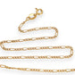 GOLD DEAL | 18ct Gold Flawless 3-1 Figaro Chain 50cm