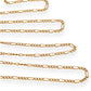 GOLD DEAL | 18ct Gold Flawless 3-1 Figaro Chain 50cm