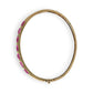 GOLD DEAL | 9ct (9K) Gold Refurbished Pink Sapphire & Diamond Oval Bangle 64.3mm Valuation $3,200