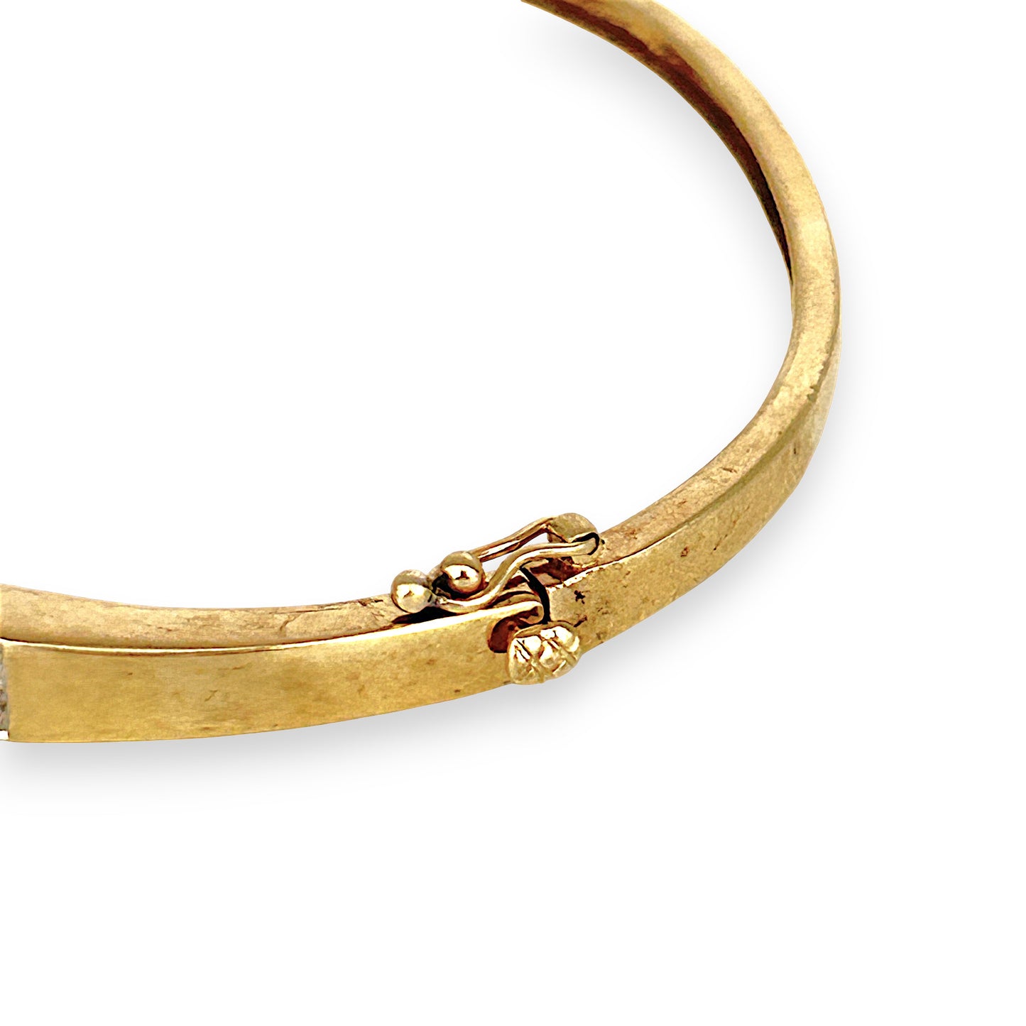 GOLD DEAL | 9ct (9K) Gold Refurbished Pink Sapphire & Diamond Oval Bangle 64.3mm Valuation $3,200