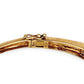 GOLD DEAL | 9ct (9K) Gold Refurbished Pink Sapphire & Diamond Oval Bangle 64.3mm Valuation $3,200